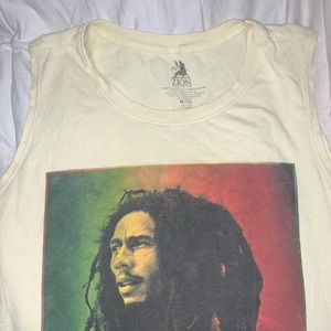 Yellow Bob Marley Tank Top